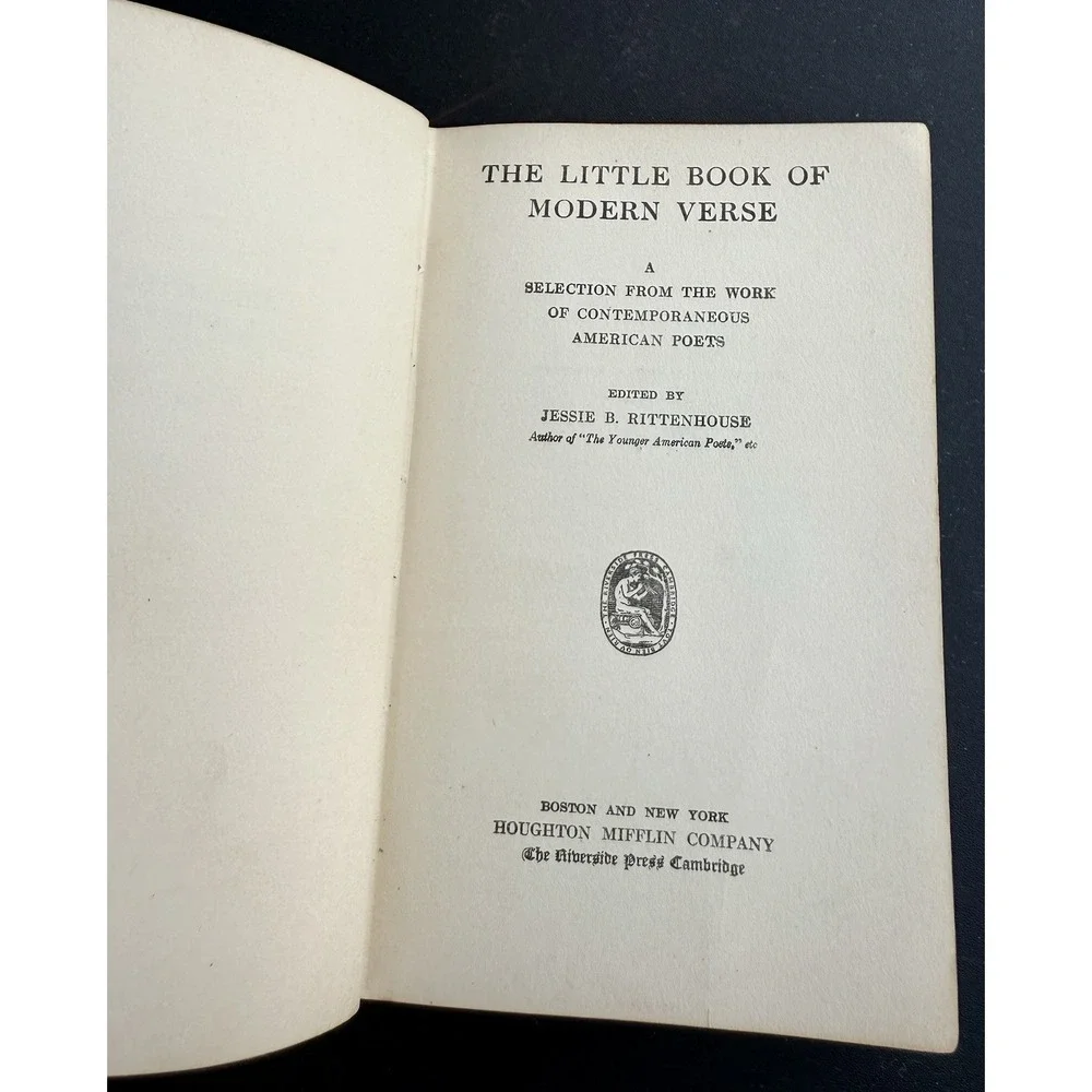 The Little Book of Modern Verse Edited by Jessie B. Rittenhouse‎ 1913 Hardcover